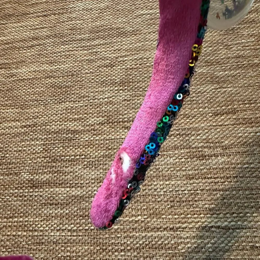Disney Parks Mouse Ears Headband Rainbow Sequin Bow Clear Star Confetti